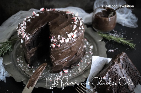Light Peppermint Chocolate Cake