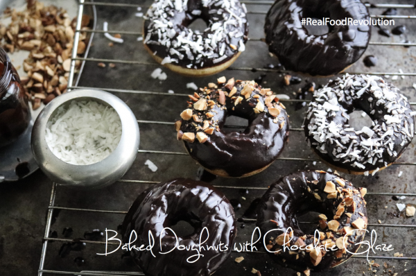 Baked Doughnuts with Chocolate Glaze